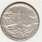1925 Lithuania  500 Silver Coin   1  Litas