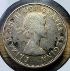 1958 Canada 50 Cents - Actual Silver Coin Shown - Free Shipping Tracking Inf621