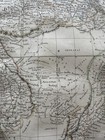 African Continent Mts Of Moon Fantasy Interior 1829 Lapie Scarce Large Folio Map