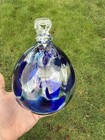 Jangles Hand-blown Double Bubble Glass Ball Orb Hanging Decor-from Scotland 7x5