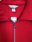 Chistopher Banks Womens New With Tags Red Fleece Zip Up Fall winter Jacket Large