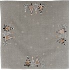 Embroidered Modern Triangle Christmas Trees On Graytable Topper 34  Square