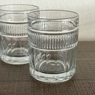 Anchor Hocking Double Old Fashioned Glasses Set Of 4 Ribbed 12oz Lowball Clear