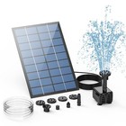 Solar Power Fountain Submersible Floating Water Pump Bird Bath Pond For Garden R