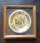 Franklin Mint 1973 Norman Rockwell  trimming The Tree  Sterling Silver Plate