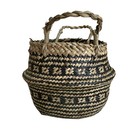 Woven Linen Storage Basket Container W  Thick Handles Rattan Wicker Planter 7   
