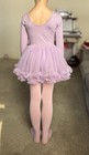 Lavender Purple Ballet Long Sleeve Leotard With Built In Tutu Skirt For Girls