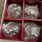 8 Vintage Arthur Court Silver Aluminum Bunny Rabbits Napkin Ring Holders In Box