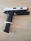 Electric Airsoft Aep Toy Pistol 6mm Bb Orange Tip W  Flashlight 2011 Style Aeg