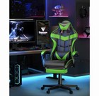 Soontrans Ergonomic Gaming Chair W  Retractable Footrest  Massage Pillow