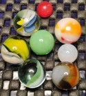 49 - 31  Peewee Cateyes  Marbles Lot- -multicolors- Mint  Mint-