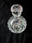 Denby Hand Cut Lead Crystal Perfume Bottle 4 5  Hungary Vintage 1980s
