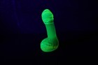 Uv-reactive Uranium Glass Penis Figurine     Glowing Handmade Collectible