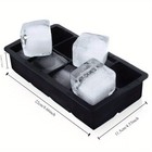 2 Pack Large Silicone Ice Cube Trays Square Ice Cube Molds For Whiskey 16 Cubes