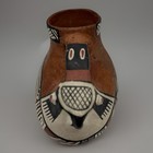 Precolumbian Design Clay Pottery South America  Indigenous Chilean Bird Vessel