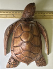 Hand Carved Wooden Sea Turtle - Roughlt 9 Inch