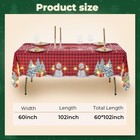 Lighted Christmas Tablecloth With Embedded Lights  Festive Red Holiday Table    
