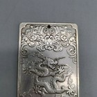 Old Chinese Tibet Silver Carved Exquisite Zodiac Dragon Pendant Waist Tag 1130