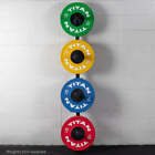 Titan Fitness Weight Plate Wall Mounted Storage Rack  Angled 4-peg Design