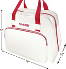 Singer   Machine Carrying Tote Bag For Sewing Machines   Sergers  Cream red   Spa