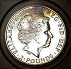 2014 Rare Mule 2 Pound Britannia Lunar Obv 1 Oz Silver Coin Pcgs Ms 66