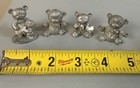 Vintage Spoontiques Pewter Teddy Bears Set Of 4 
