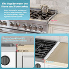 2pcs Kitchen Stove Counter Gap Covers  Stainless Steel Cover  Cooktop    