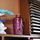 Purple Tapered European Vintage Style Glass Round Decorative Bottle H   5 5 Inch