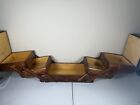 Antique vintage Handmade Folk Art  3 Tier Sewing Box Germany