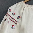 Antique Peasant Dress Ukrainian Vyshyvanka Hand Embroidered Handwoven Hemp Sizem