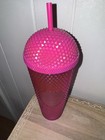 Starbucks 24oz Pink Glitter Studded Tumbler