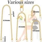 Yuronam 4 Different Sizes Flat Purse Chain Iron Bag Link Chains Multi Size Gold
