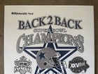 Dallas Cowboys Super Bowl Champs Framed 1996 American Marazzi 12  Ceramic Tile