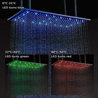  Bathroom Led Rainfall Luxury Large Shower Head High Pressure Square Top Sprayer