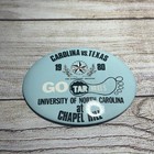Unc Tar Heels Vintage Football Pin Button Carolina Vs Texas 1980 Bowl Game