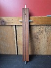 Vintage Mid Century Modern Metal And Wood Cross Slim Wall Hanging  13 5  Long