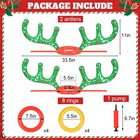 2 Sets Inflatable Reindeer Antler Ring Toss Game For Christmas Party Toy Gifts