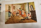 Victorian Scrapbook Page     Chromolithograph Scraps  Cards  C 1900  Two Sided  