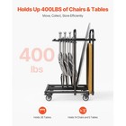 Folding Chair Rack Cart For 5 Tables 14 Chairs Of 400lbs With Casters