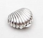Rare Vintage Tiffany   Co 925 Sterling Scallop Sea Shell Hinged Compact Pill Box