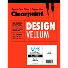 Clearprint Cle10001410 Vellum Pad 50 Sheets 16 Lb 8 5  X 11  White