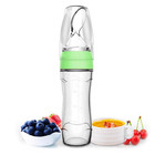 Silicone Baby Food Dispensing Spoon Green 4oz Baby Food Grade Squeeze Feeder
