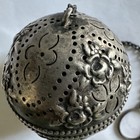 Rare Antique Gorham Sterling Silver Tea Ball Infuser Repousse Floral Design