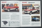 1986 Gmc C k Pickups Dealership Sales Brochure Wrangler Sierra Canada Nos