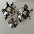 Vintage Wm A Rogers   Sons Silver Creamer And Sugar Bowl Set With Lid
