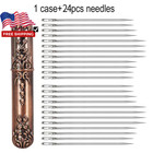 Vintage Needle Case Portable Sewing Storage Case  24pcs Self Threading Needles 