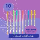 Sakura Gelly Roll Metallic Gel 10 Count  pack Of 1   Multi Colored-10 Piece 