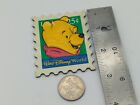 Winnie The Pooh Rubber Fridge Magnet Postage Stamp Walt Disney World Fe427