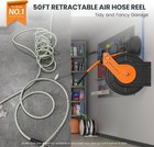 Giraffe Tools Ta15b Retractable Air Hose Reel Wall Mount 3 8  X 50 Ft Max 300psi