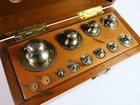 Antique Laboratory apothecary Metric Weight Set With Chromed Brass Weights